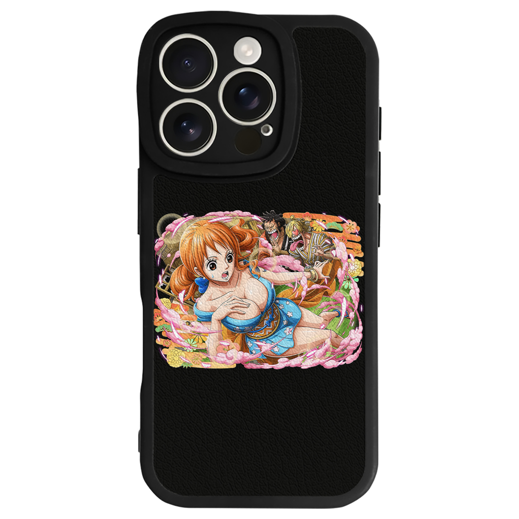 （画像用） ワンピース ナミ ONE PIECE Nami 【iPhone 16シリーズ対応】シリコンスマホケース（レザー調） 材質：シリコン